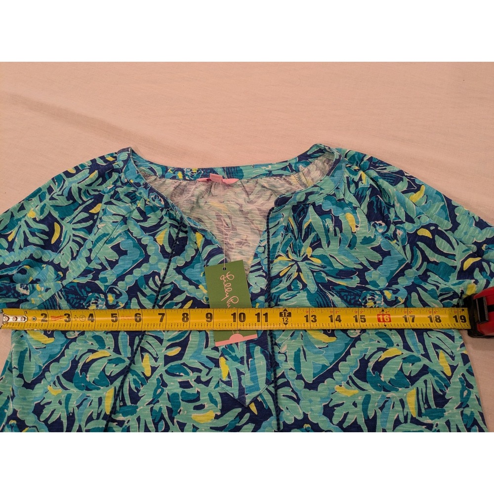 Lilly Pulitzer Dress Womens M Del Lago Tunic Tassel Midnight Cove Blue Print NWT - Picture 13 of 16